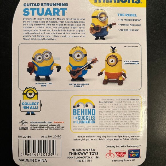 Minions Fun Action Guitar Strumming Stuart - Picture 2 of 2